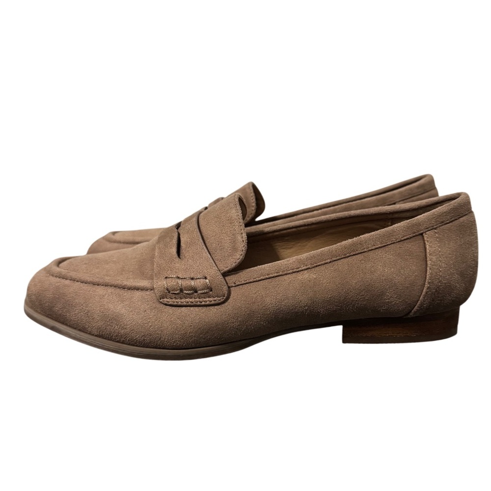 Dolce Vita Womens‎ Tan Suede Penny Loafer Flats Shoes 9 Office Preppy Academia